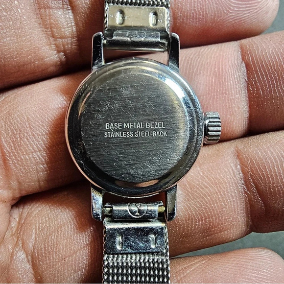 Vintage Helbros 17 Jewels Ladies Mechanical Wind Up Watch Working Silver Tone - Picture 8 of 9